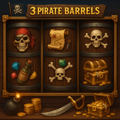 3 Pirate Barrels de Playson : Revue du slot Hold and Win & Bonus - logo